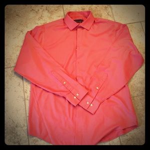Pink Geoffrey Beene long sleeve button up shirt